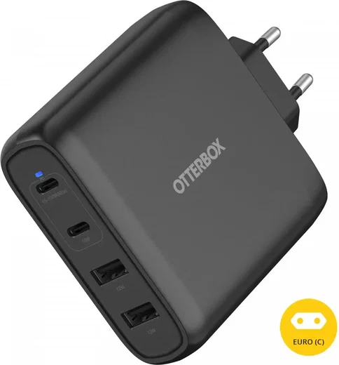 OtterBox 100W GaN USB/USB-C Oplader Power Delivery Snellader Zwart afbeelding 1