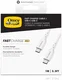 OtterBox 3A USB-C naar USB-C Kabel 60W Fast Charge 1M Wit afbeelding 2