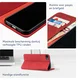 Rosso Element Apple iPhone 17e / 16e Hoesje Book Case Wallet Rood afbeelding 4