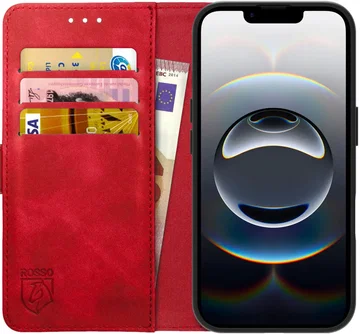 Rosso Element Apple iPhone 17e / 16e Hoesje Book Case Wallet Rood