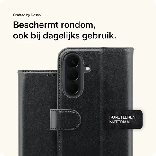 Rosso Element Samsung Galaxy A36 Hoesje Book Case Wallet Zwart afbeelding 3