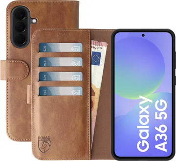 Rosso Element Samsung Galaxy A36 Hoesje Book Case Wallet Bruin