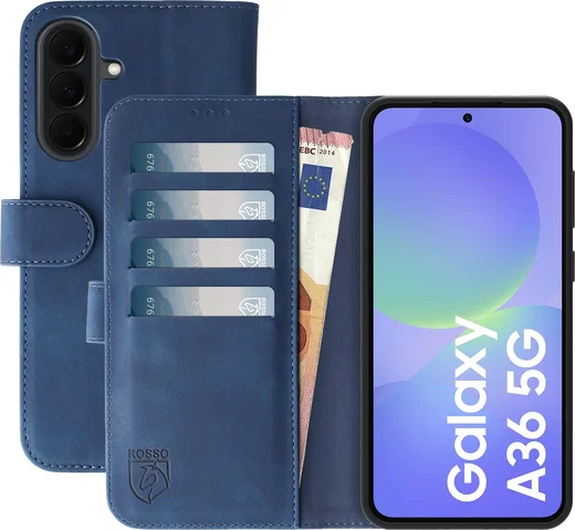Rosso Element Samsung Galaxy A36 Hoesje Book Case Wallet Blauw afbeelding 1