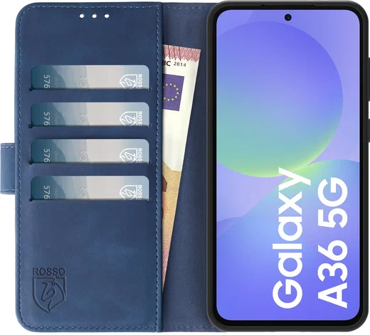 Rosso Element Samsung Galaxy A36 Hoesje Book Case Wallet Blauw afbeelding 11