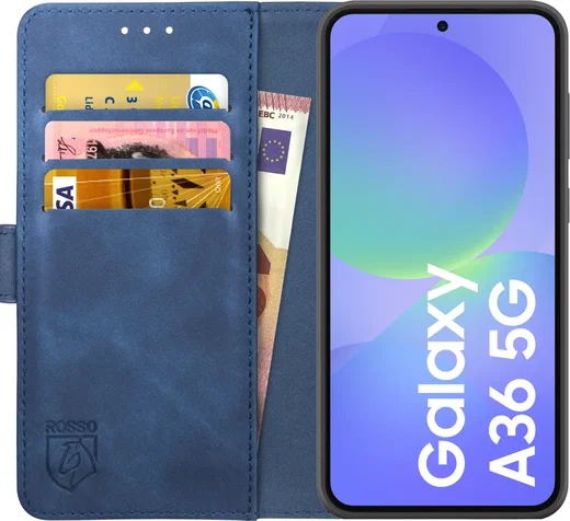 Rosso Element Samsung Galaxy A36 Hoesje Book Case Wallet Blauw afbeelding 10