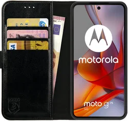 Onetoot beschermend telefoonhoesje voor Motorola Moto G22, lederen vouw stofdicht schokbestendig flip premium portemonnee hoesje met magnetische