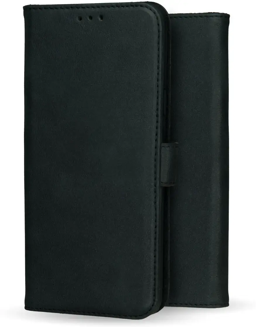 Rosso Deluxe Apple iPhone 17e / 16e Hoesje Echt Leer Book Case Zwart afbeelding 11