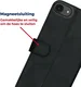 Rosso Deluxe Apple iPhone 17e / 16e Hoesje Echt Leer Book Case Zwart afbeelding 6