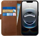 Rosso Deluxe Apple iPhone 17e / 16e Hoesje Echt Leer Book Case Bruin