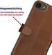 Rosso Deluxe Apple iPhone 17e / 16e Hoesje Echt Leer Book Case Bruin afbeelding 4
