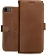 Rosso Deluxe Apple iPhone 17e / 16e Hoesje Echt Leer Book Case Bruin afbeelding 8