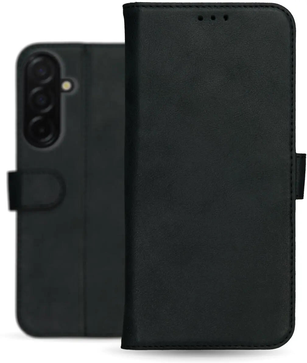 Rosso Deluxe Samsung Galaxy A36 Hoesje Echt Leer Book Case Zwart afbeelding 9