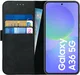 Rosso Deluxe Samsung Galaxy A36 Hoesje Echt Leer Book Case Zwart
