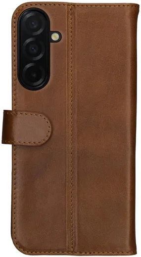 Rosso Deluxe Samsung Galaxy A36 Hoesje Echt Leer Book Case Bruin afbeelding 8