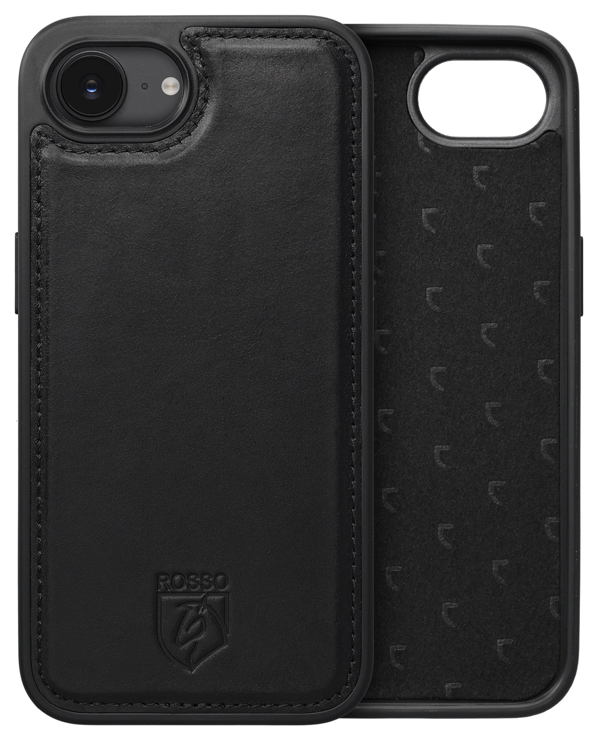 Rosso Elite iPhone 17e / 16e Hoesje met MagSafe Book Case Echt Leer Zwart afbeelding 8