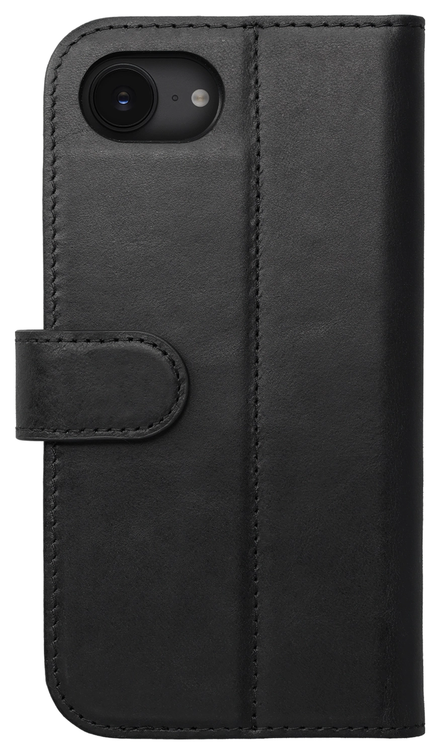 Rosso Elite iPhone 17e / 16e Hoesje met MagSafe Book Case Echt Leer Zwart afbeelding 9