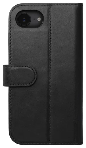 Rosso Elite iPhone 17e / 16e Hoesje met MagSafe Book Case Echt Leer Zwart afbeelding 9