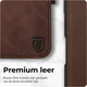 Rosso Elite iPhone 17e / 16e Hoesje met MagSafe Book Case Echt Leer Bruin afbeelding 4