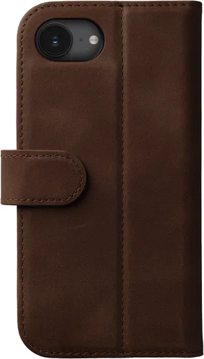 Rosso Elite iPhone 17e / 16e Hoesje met MagSafe Book Case Echt Leer Bruin afbeelding 10