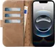 Rosso Elite iPhone 17e / 16e Hoesje met MagSafe Book Case Echt Leer Lichtbruin afbeelding 2