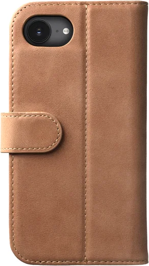 Rosso Elite iPhone 17e / 16e Hoesje met MagSafe Book Case Echt Leer Lichtbruin afbeelding 8