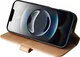 Rosso Elite iPhone 17e / 16e Hoesje met MagSafe Book Case Echt Leer Lichtbruin afbeelding 9