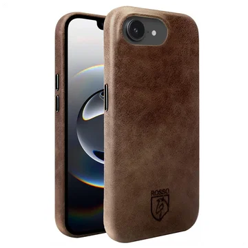 Rosso Elite Apple iPhone 17e / 16e Hoesje Leer Back Cover MagSafe Bruin