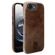 Rosso Elite Apple iPhone 17e / 16e Hoesje Leer Back Cover MagSafe Bruin afbeelding 1