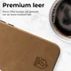 Rosso Elite Apple iPhone 17e / 16e Hoesje Leer Back Cover MagSafe Lichtbruin afbeelding 3