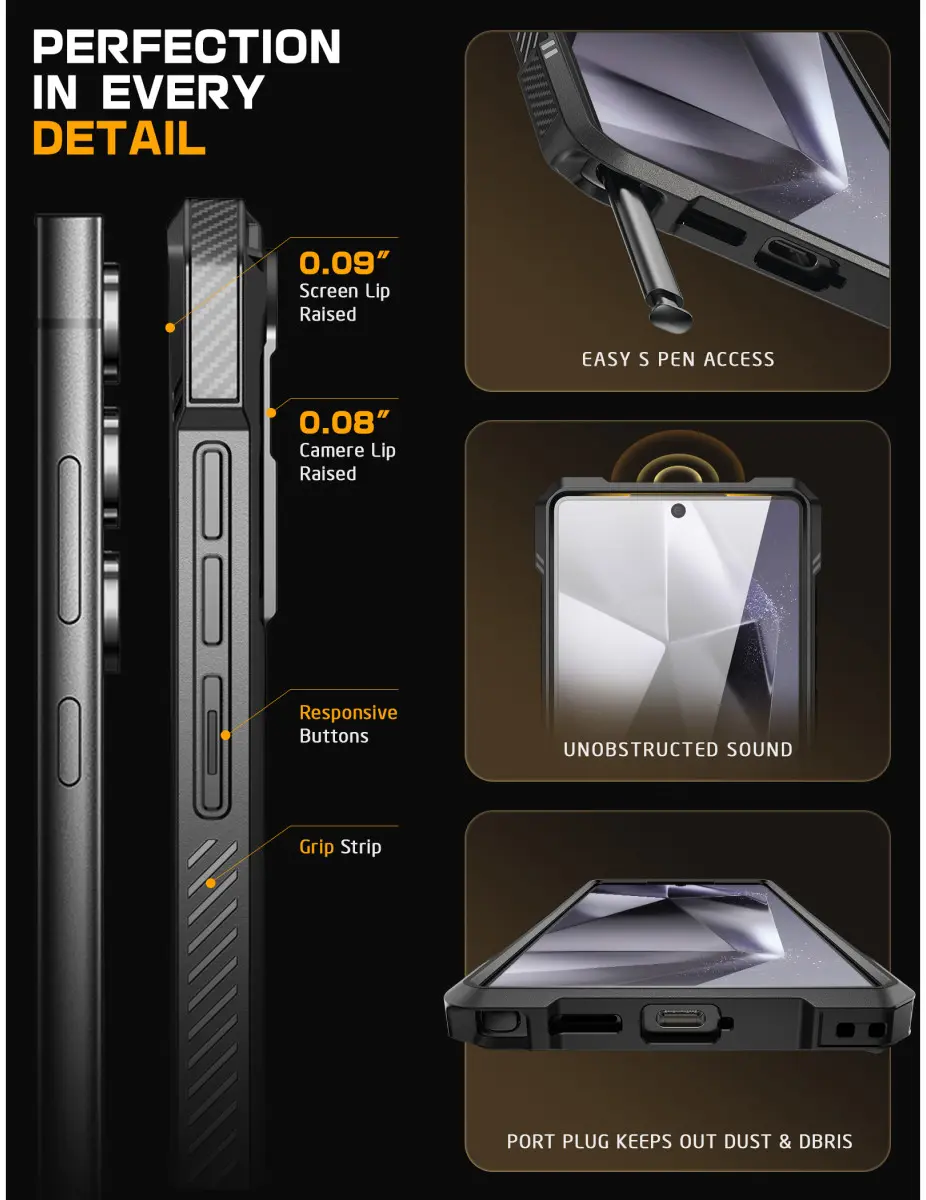 SUPCASE UB Pro Samsung Galaxy S25 Hoesje Full Protect Kickstand Zwart afbeelding 11
