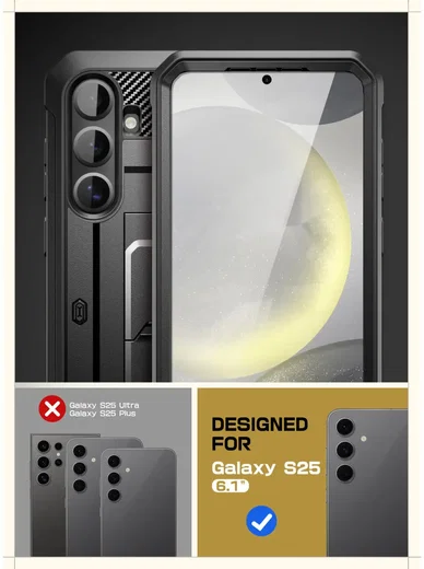 SUPCASE UB Pro Samsung Galaxy S25 Hoesje Full Protect Kickstand Zwart afbeelding 10