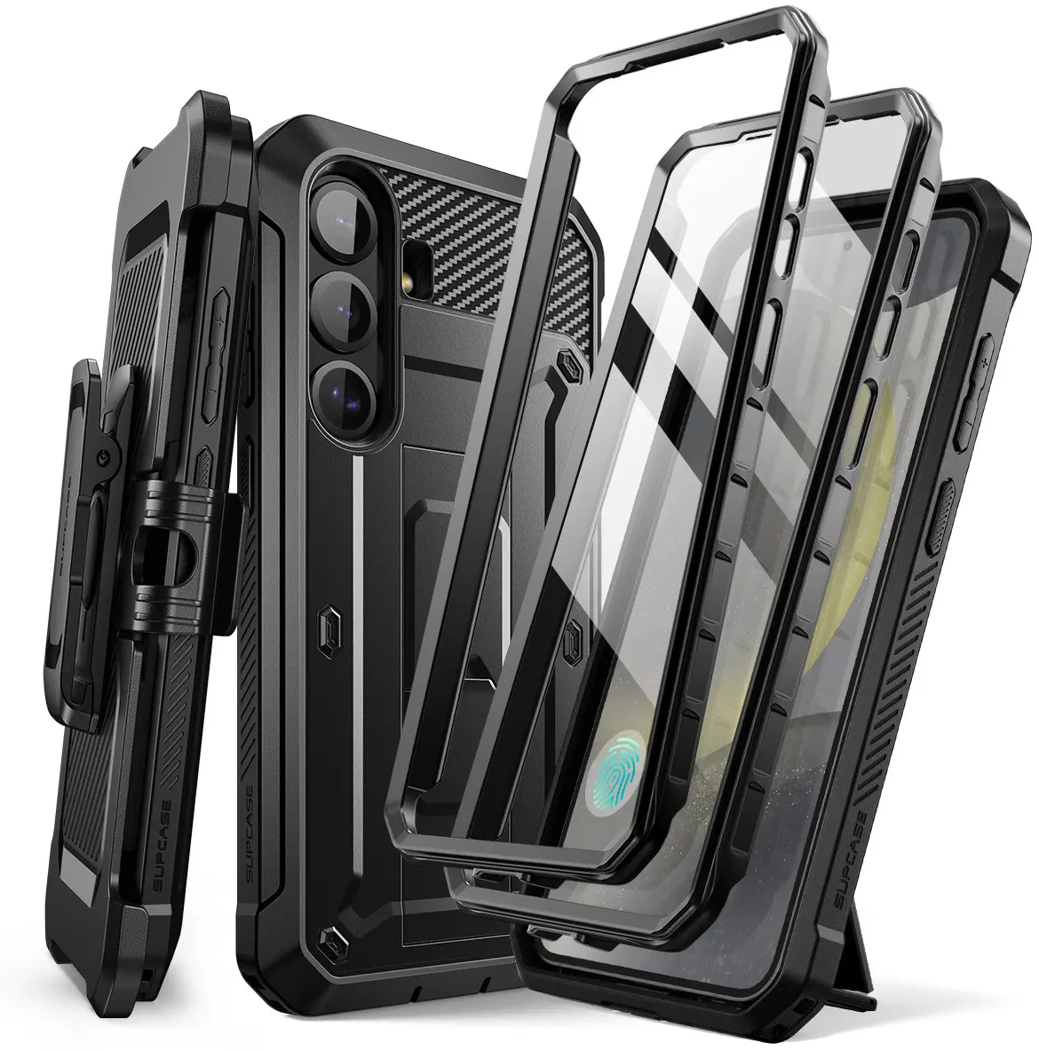 SUPCASE UB Pro Samsung Galaxy S25 Plus Hoesje Full Protect Kickstand Zwart afbeelding 1