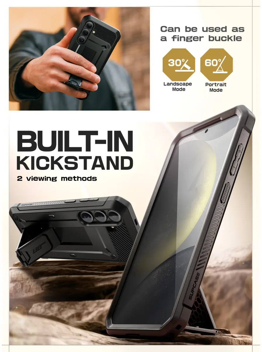 SUPCASE UB Pro Samsung Galaxy S25 Plus Hoesje Full Protect Kickstand Zwart afbeelding 5