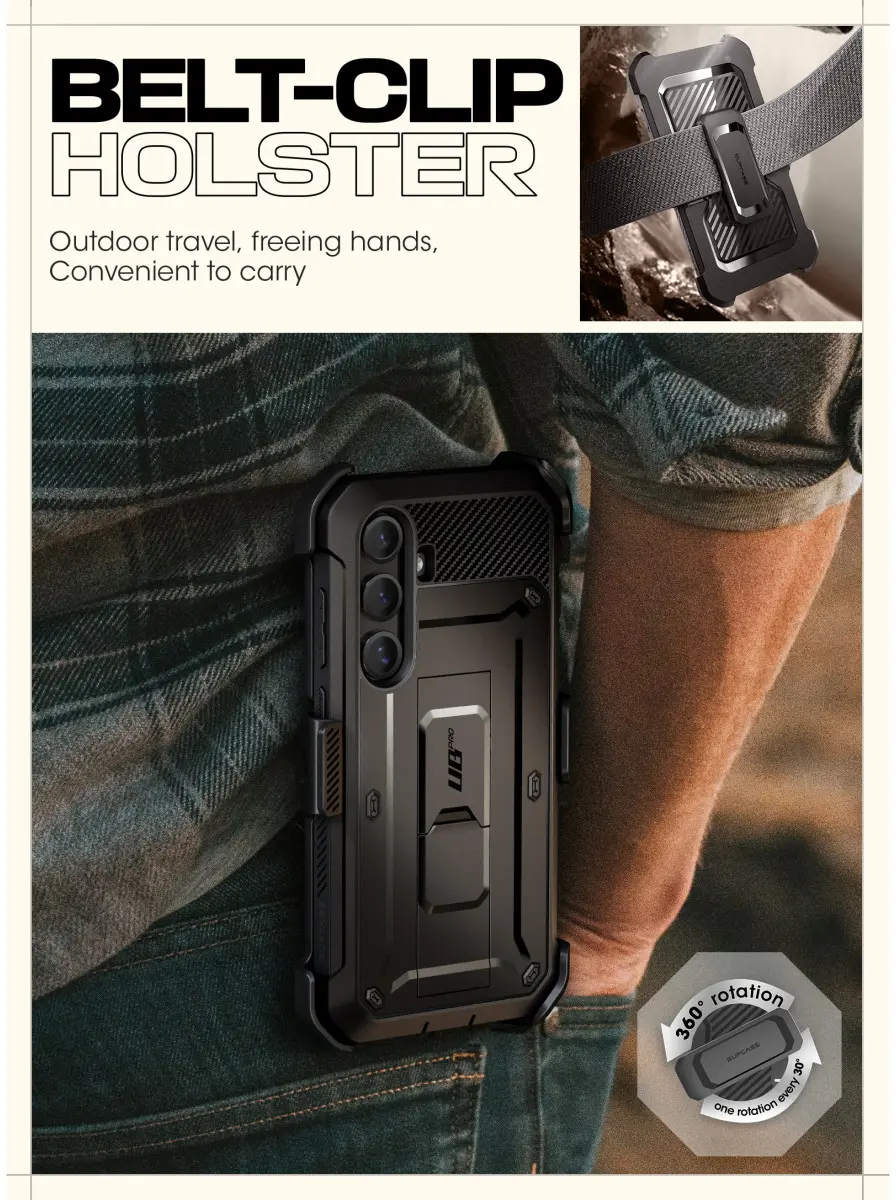 SUPCASE UB Pro Samsung Galaxy S25 Plus Hoesje Full Protect Kickstand Zwart afbeelding 8