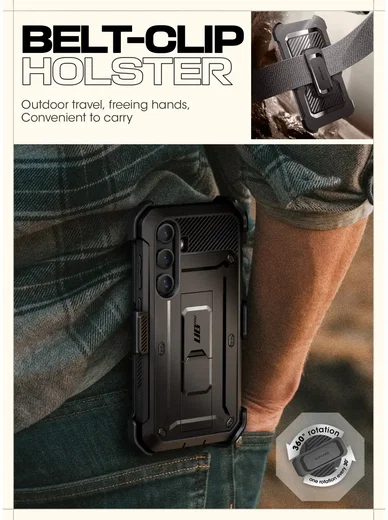 SUPCASE UB Pro Samsung Galaxy S25 Plus Hoesje Full Protect Kickstand Zwart afbeelding 8