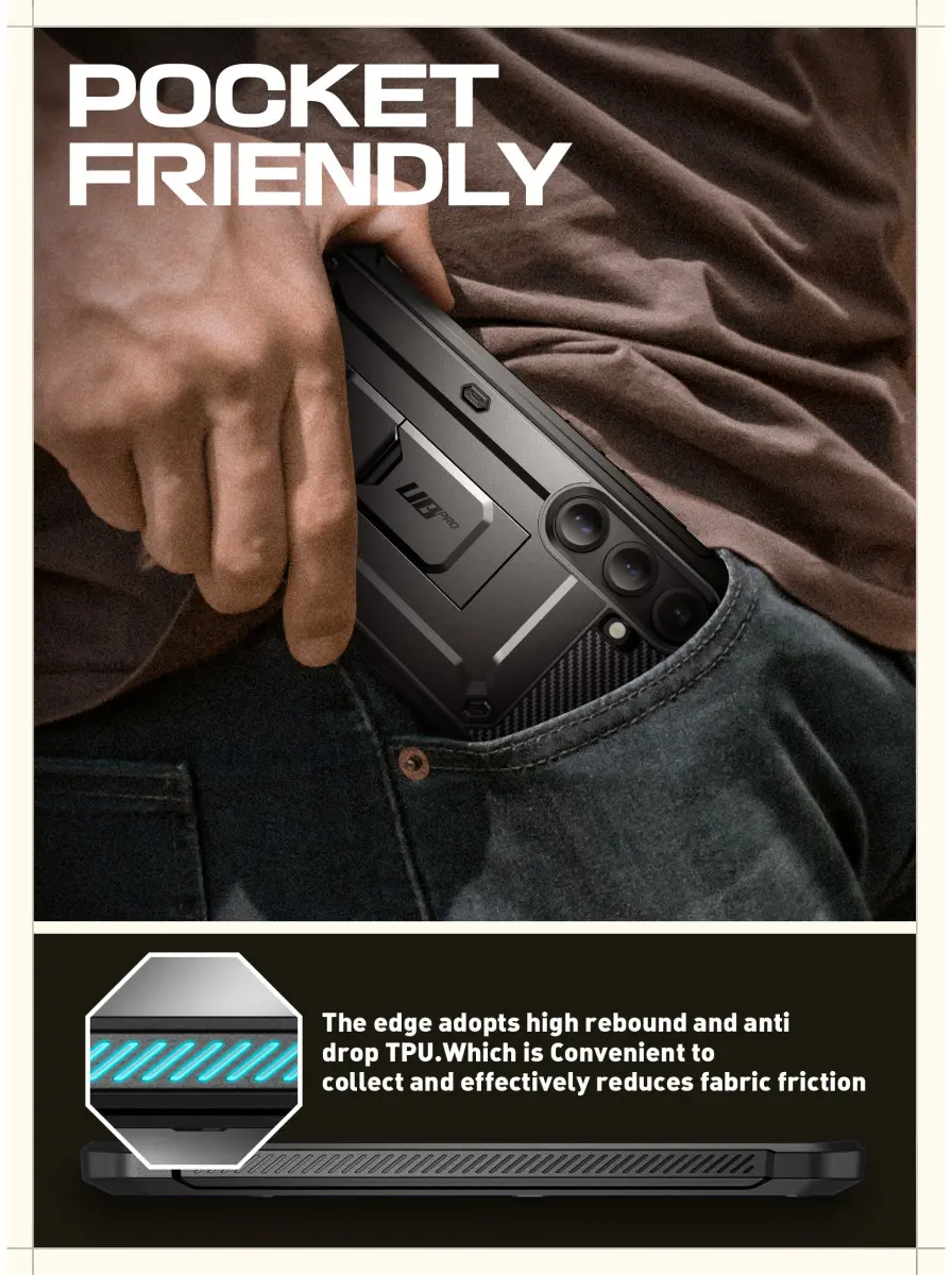 SUPCASE UB Pro Samsung Galaxy S25 Plus Hoesje Full Protect Kickstand Zwart afbeelding 9