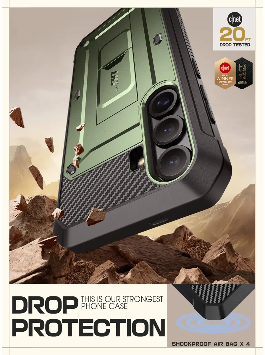 SUPCASE UB Pro Samsung Galaxy S25 Plus Hoesje Full Protect Kickstand Groen afbeelding 4