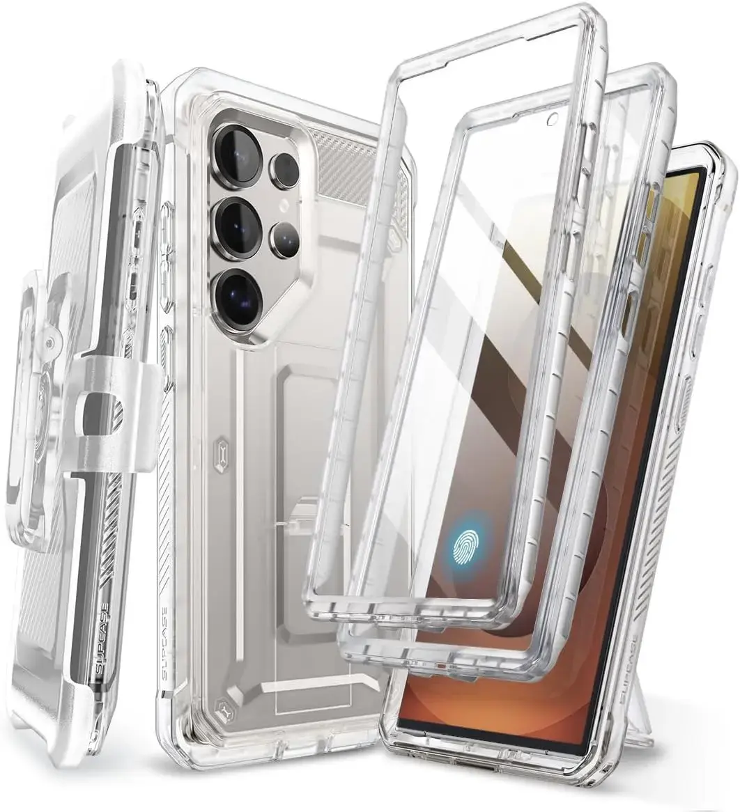 SUPCASE UB Pro Samsung Galaxy S25 Ultra Hoesje Full Protect Kickstand Clear afbeelding 1
