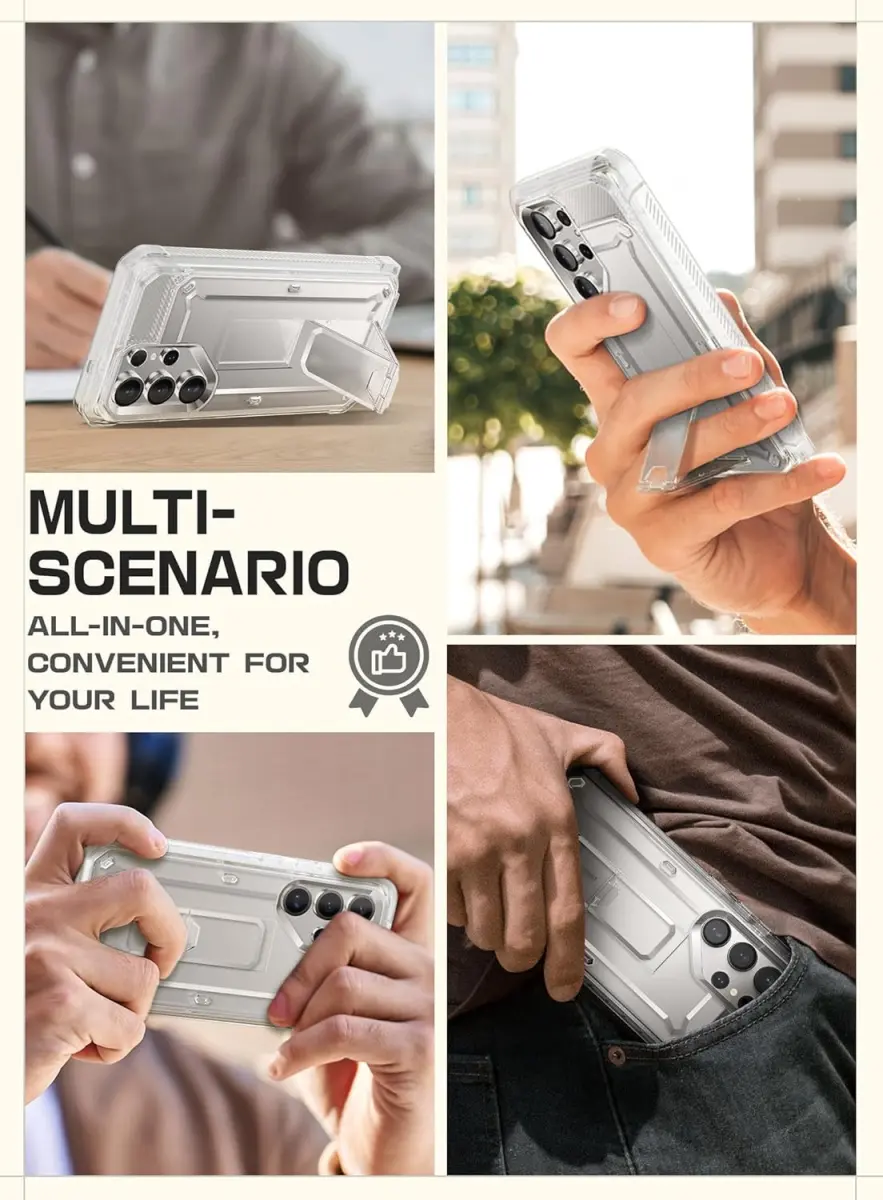 SUPCASE UB Pro Samsung Galaxy S25 Ultra Hoesje Full Protect Kickstand Clear afbeelding 9