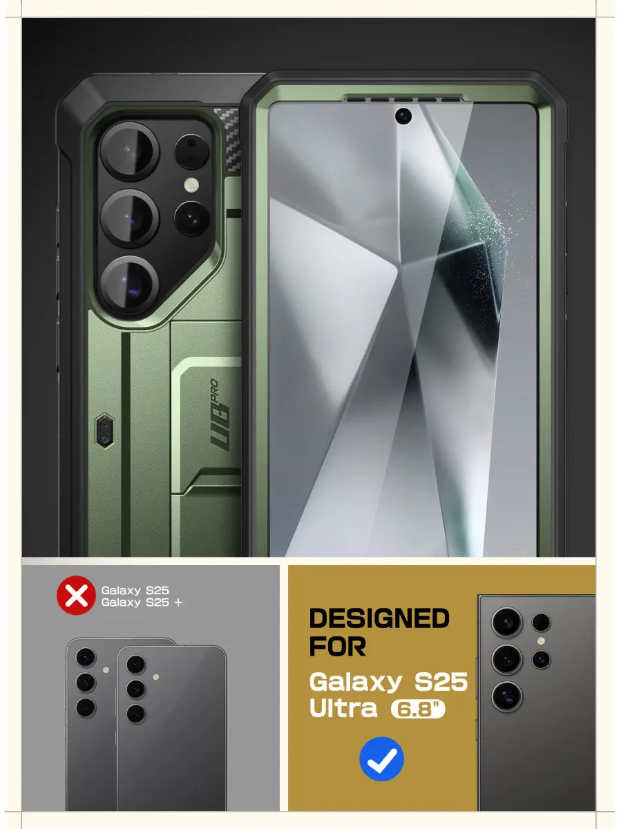 SUPCASE UB Pro Samsung Galaxy S25 Ultra Hoesje Full Protect Kickstand Groen afbeelding 4