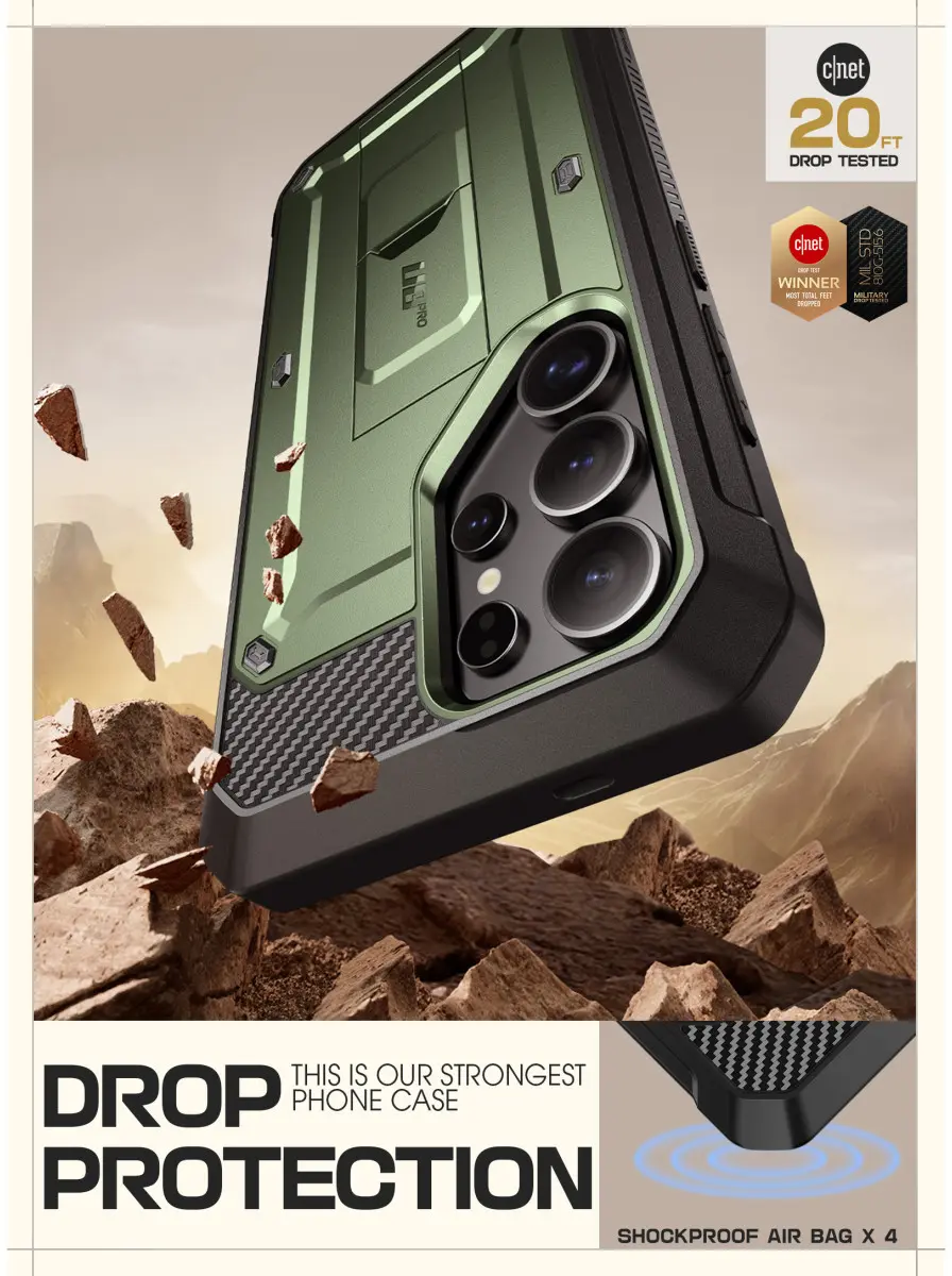 SUPCASE UB Pro Samsung Galaxy S25 Ultra Hoesje Full Protect Kickstand Groen afbeelding 5