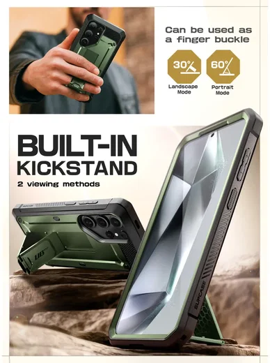 SUPCASE UB Pro Samsung Galaxy S25 Ultra Hoesje Full Protect Kickstand Groen afbeelding 6