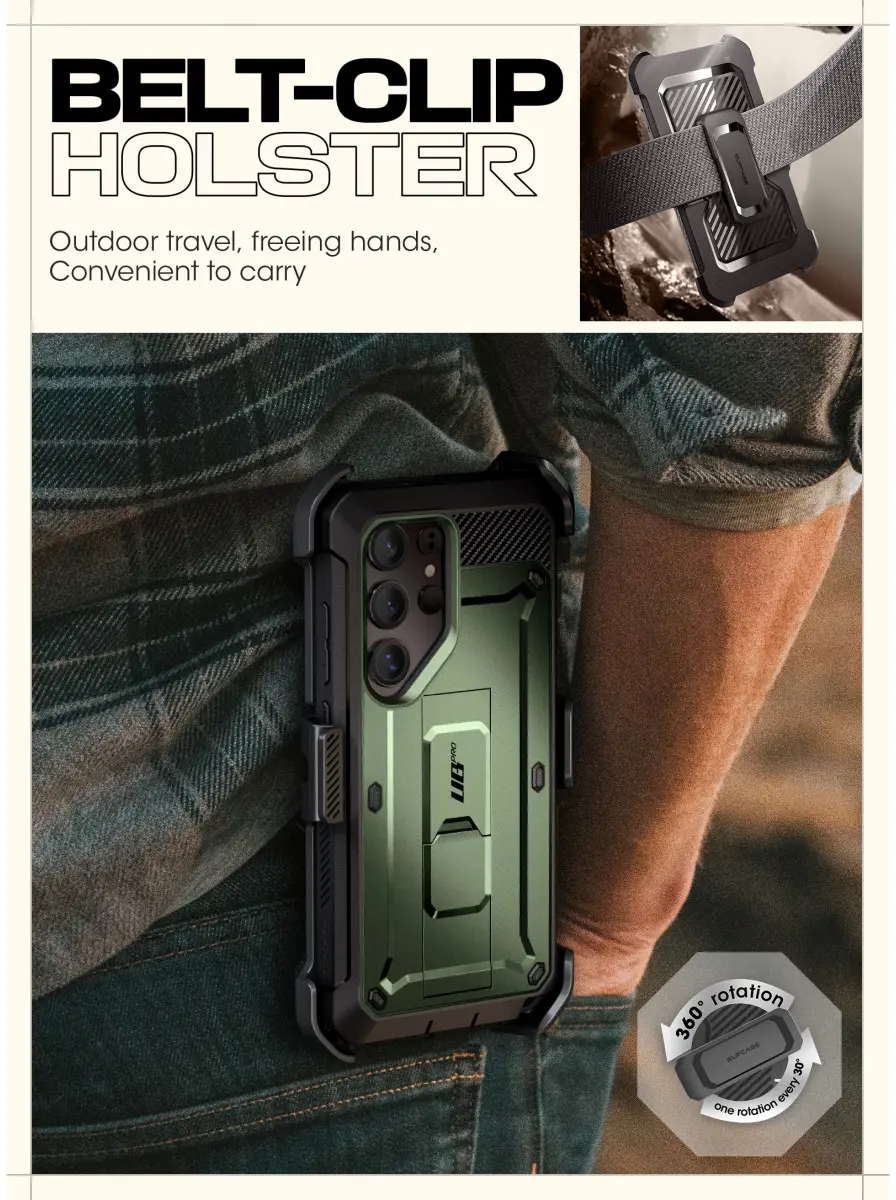 SUPCASE UB Pro Samsung Galaxy S25 Ultra Hoesje Full Protect Kickstand Groen afbeelding 9