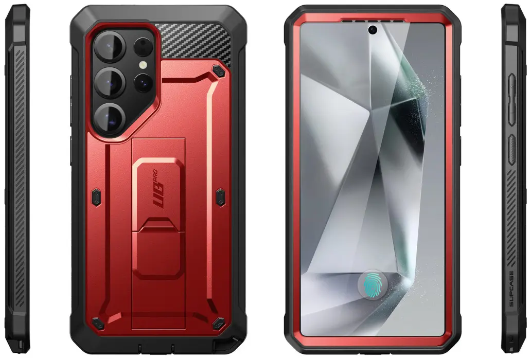 SUPCASE UB Pro Samsung Galaxy S25 Ultra Hoesje Full Protect Kickstand Rood afbeelding 13