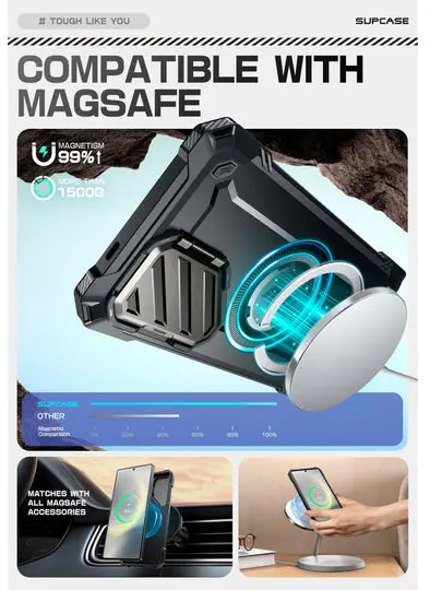 SUPCASE UB Pro MagXT Samsung Galaxy S25 Ultra Hoesje Camera Protector Zwart afbeelding 10