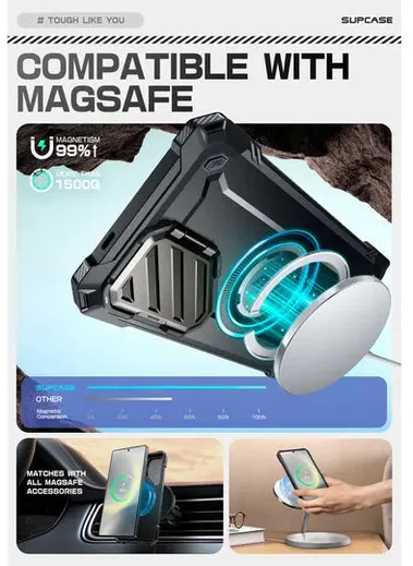 SUPCASE UB Pro MagXT Samsung Galaxy S25 Ultra Hoesje Camera Protector Zwart afbeelding 10