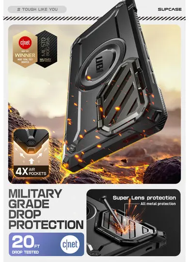 SUPCASE UB Pro MagXT Samsung Galaxy S25 Ultra Hoesje Camera Protector Zwart afbeelding 6