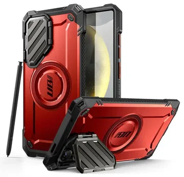 SUPCASE UB Pro MagXT Samsung Galaxy S25 Ultra Hoesje Camera Protector Rood