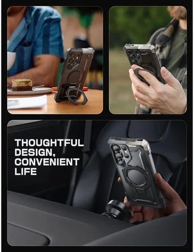 SUPCASE UB Grip Samsung Galaxy S25 Ultra Hoesje MagSafe / Qi2 Kickstand Zwart afbeelding 11