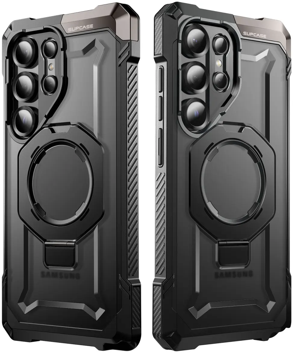 SUPCASE UB Grip Samsung Galaxy S25 Ultra Hoesje MagSafe / Qi2 Kickstand Zwart afbeelding 12